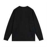 Men Long Sleeve T Shirt Flowers Printed Bottoming Shirt Loose